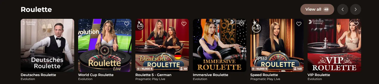 Živá ruleta Lightning Roulette v Roulettino Casino